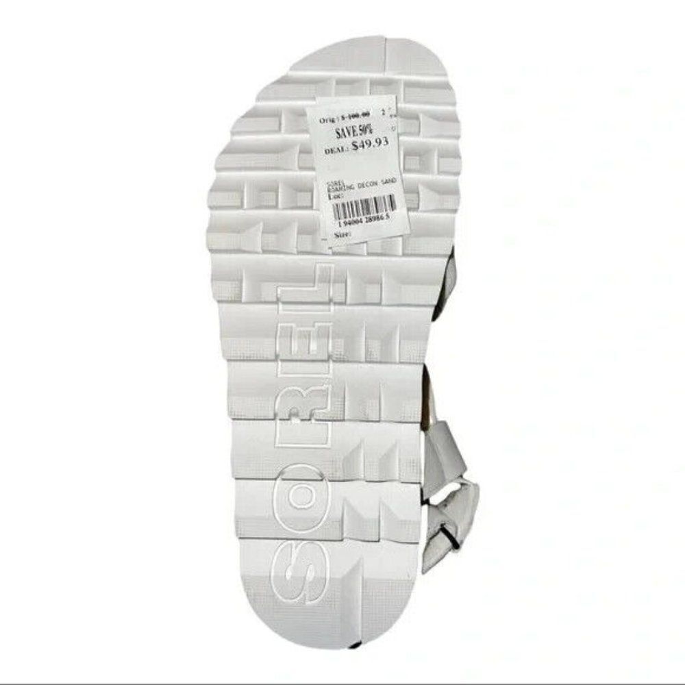 Sorel Women's Roaming Decon Sandals Sea Salt White Leather 8.5M New - Picture 5 of 6